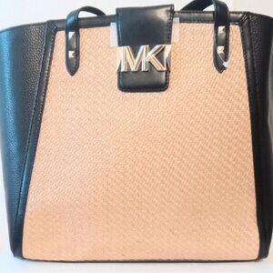 Michael Kors Black and Tan Karlie Women's Tote Bag